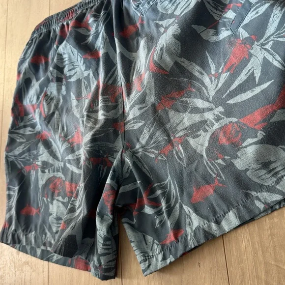 Huk Tropical Blue and Red Swim Shorts Large Hawaii Style - Picture 9 of 11